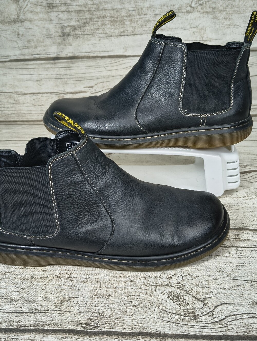 Dr Martens Lette Black Leather Slip On Chelsea Boots Women Size 9 - Picture 7 of 9